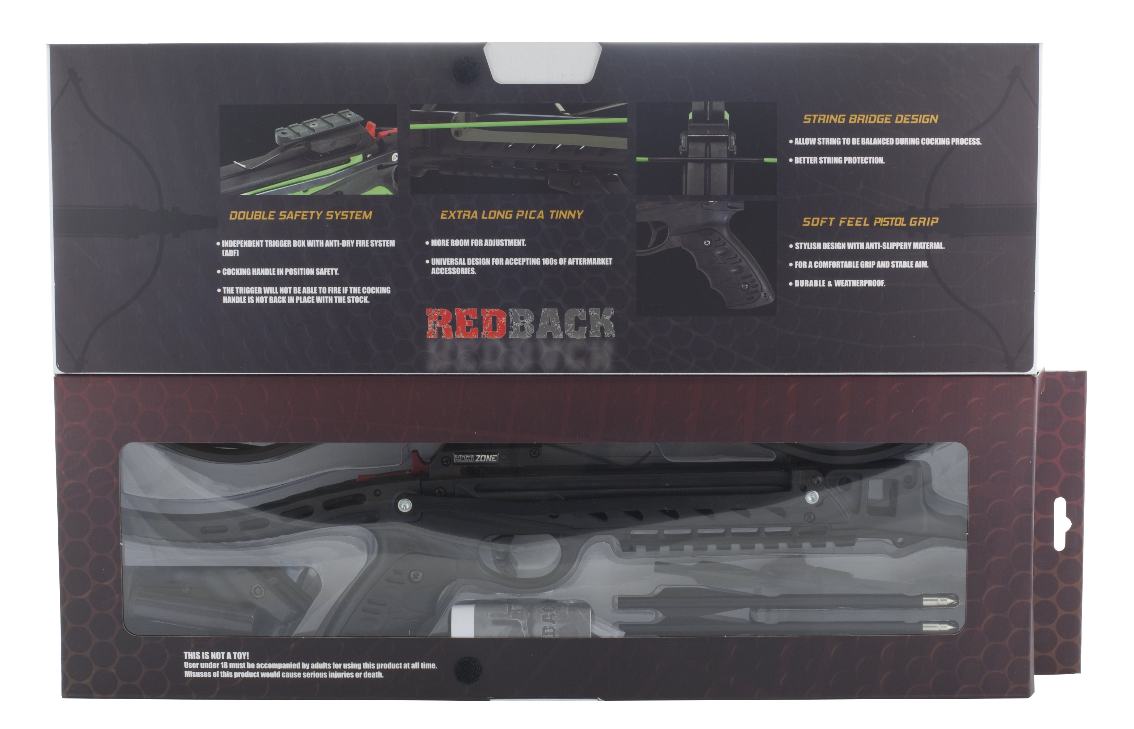 Hori-zone Pistolenarmbrust red back offene paket set