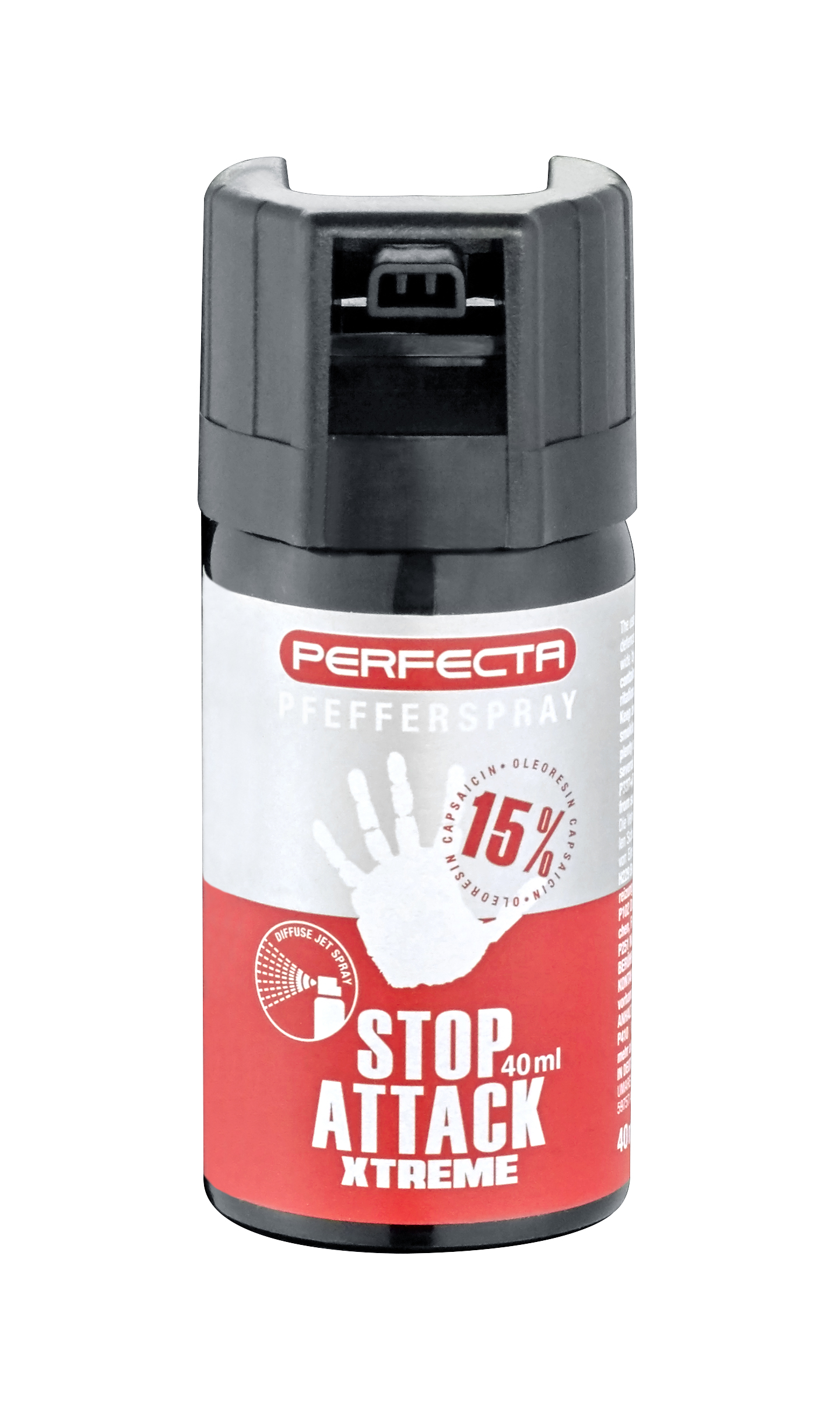 Perfecta Stop Attack Xtreme Pfefferspray mit konischem Strahl, Flasche 40ml