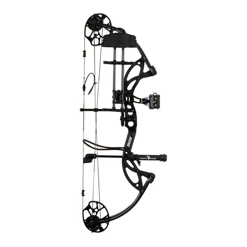 Seitenansicht des Bear Archery Cruzer G3 Compoundbogens in schwarz